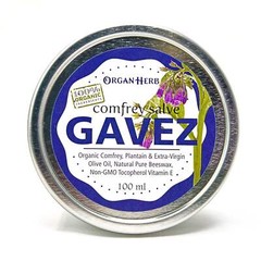 OrganHerb Organic Comfrey Salve (Gavez) 4 oz – A Natural, Unscented Balm for Mus