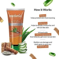 Medimix Anti Tan Face Wash Herbal Cleanser Ayurvedic Daily Use 100ml