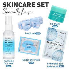15 PACK Skincare Set with Facial Masks, Under Eye Patches, Face Mist, Lip Mas…