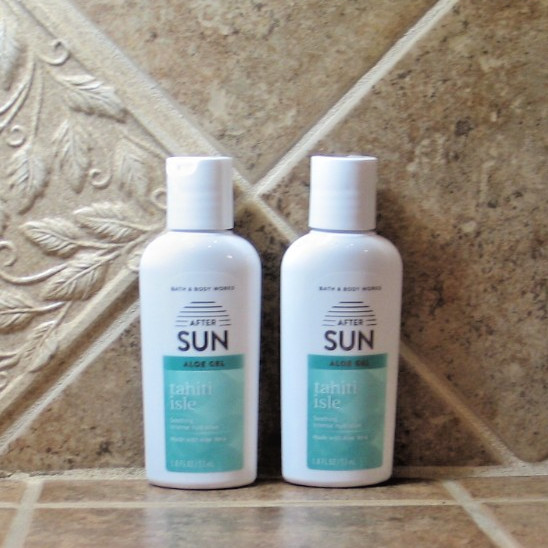 Bath & Body Works After Sun Aloe Gel Tahiti Isle Travel Size LOT Of 2