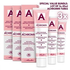 Achromin 3 x 45ml Whitening Cream Skin Body Neck Hand Pigmentary Age Spot New