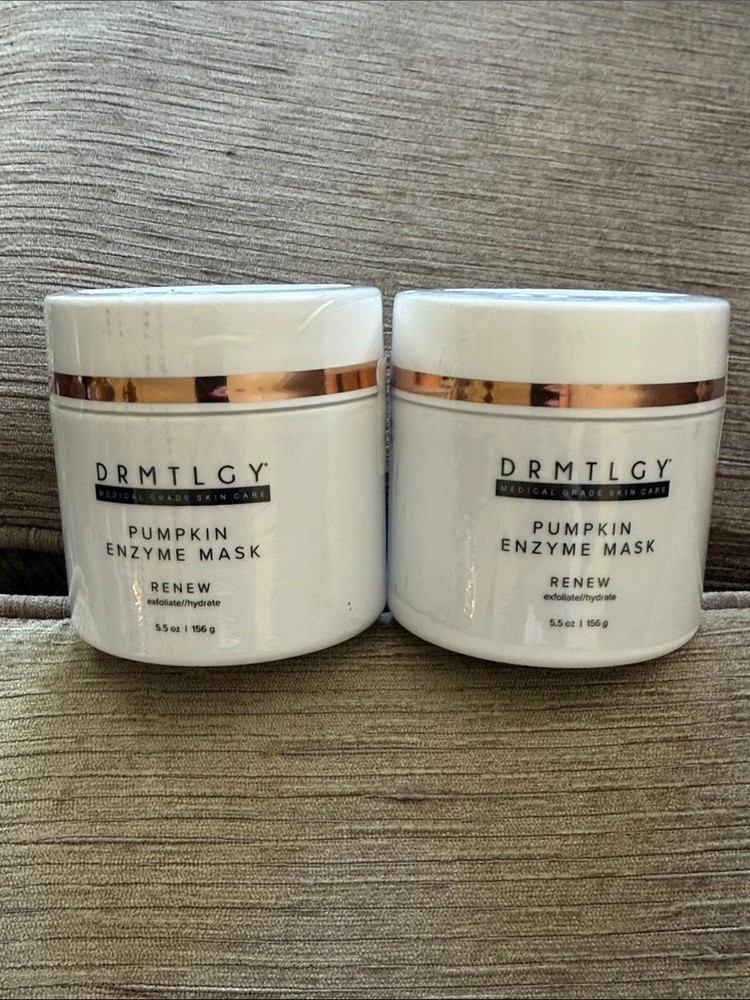 2 PACK DRMTLGY Pumpkin Enzyme Mask 5.5 oz NWOB – GENUINE & NEW BOX