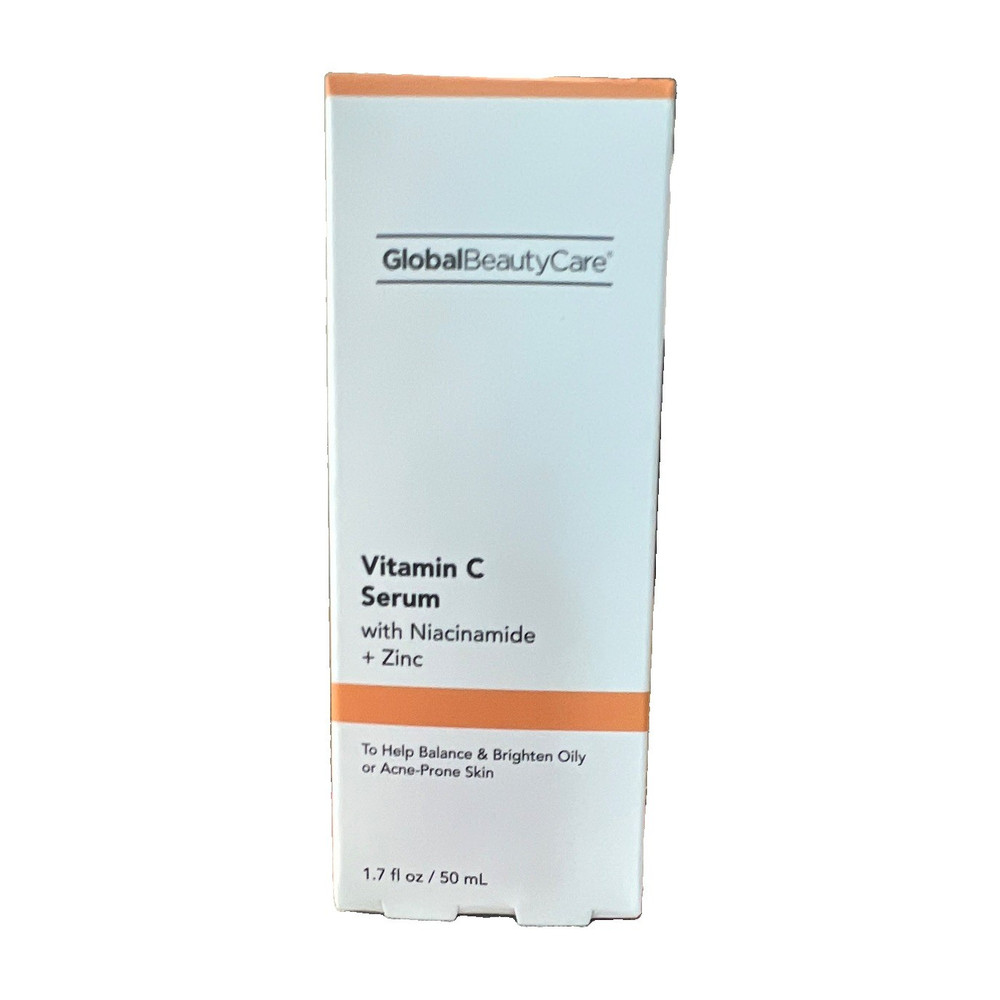 Global Beauty Care Vitamin C Serum w/ Niacinamide + Zinc, Face, 1.7 fl oz