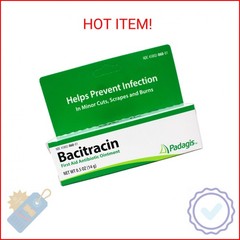 Bacitracin First aid Antibiotic Ointment, USP – 1/2 Oz