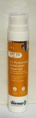 The Derma Co 1% Hyaluronic Sunscreen Aqua Light Gel SPF 50 50g EXP 4/26 U56B