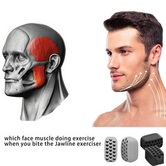 2PCS Silicone Jaw Exerciser Facial Toner Jawline Fitness Ball Neck Toning Equipm