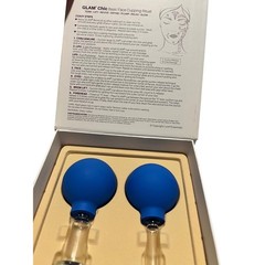 Lure Essentials GLAM Glass & Silicone Cupping Kit – Face Eyes Lips – 2 Cups