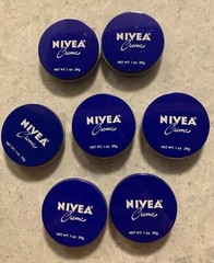 Set of 7 Nivea Creme Travel Size Tins (1 oz each)