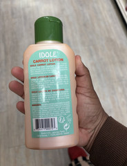 IDOLE Carrot Lotion Daily Use Body Moisturizer w/ Glycerin & Vitamin E 10.5