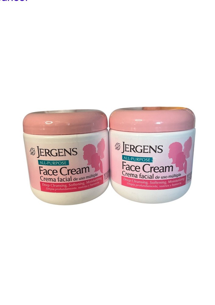 Jergens All Purpose Face Cream Deep Cleansing, Moisturizing 15oz (2 New)