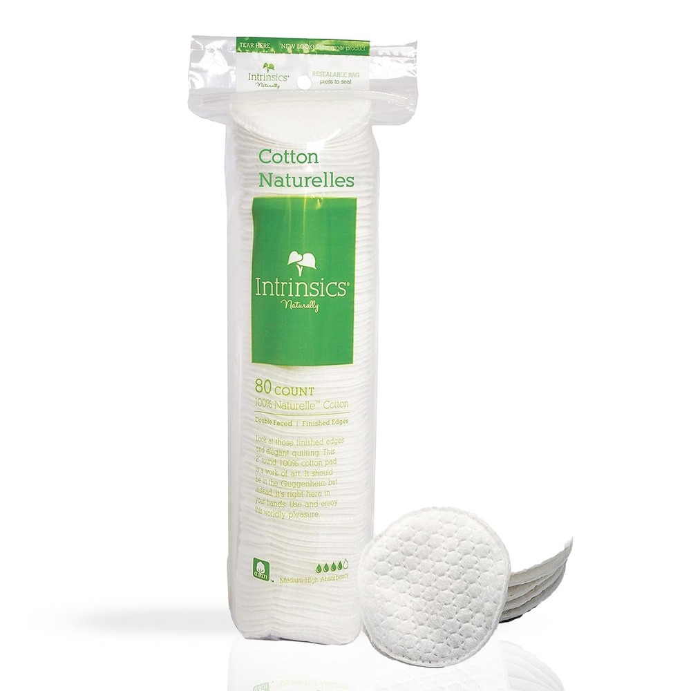 Intrinsics Premium 2” Naturelles Cotton Rounds (80 80 Count (Pack of 1)