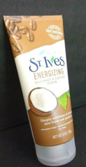 St Ives Scrub Energizing Coconut And Coffee 6 Oz 100% Natural Exfoliates NEW
