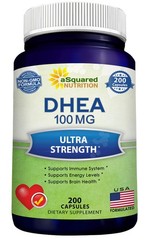 DHEA 100mg Supplement – 200 Capsules – High Potency 200 Count (Pack of 1)