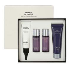 O HUI Reverse Activator Deep Line Treatment 30ml + 3 Gift Set (4 Items) K-Beauty