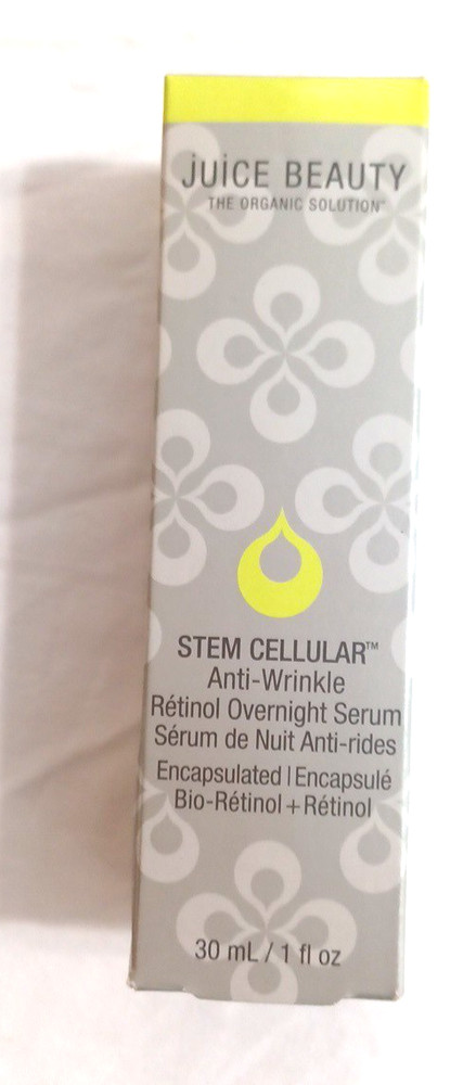 Juice Beauty Anti-Wrinkle Stem Cellular Retinol Overnight Serum 1oz Organic NEW
