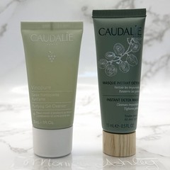 Caudalie Travel Skincare Set Vinoperfect Serum, Vinopure Cleanser Eye Cream Mask
