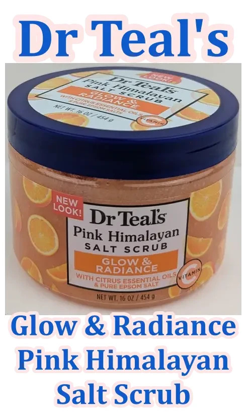 Dr. Teal&rsquo;s Glow & Radiance Pink Himalayan Salt Scrub Citrus 16oz.