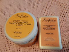 NEW Shea Moisture Coconut & Hibiscus Body Scrub and She butter soap Fair Trade