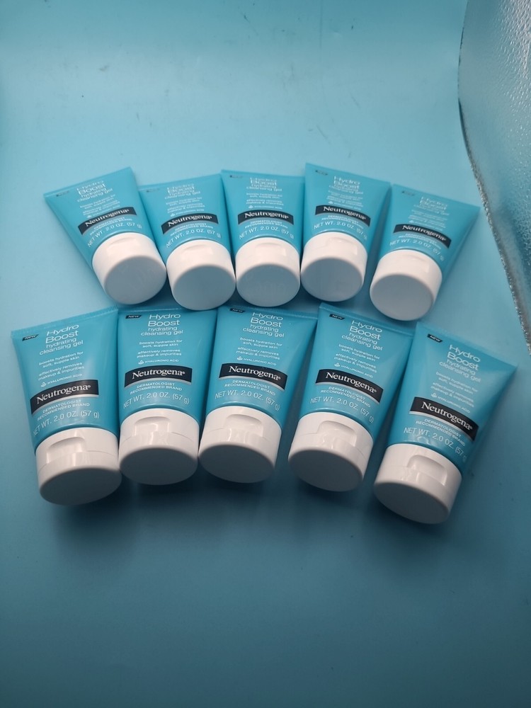 LOT OF 10 Neutrogena Hydro Boost Hydrating Cleansing Gel (2.0oz/ 57g) NEW