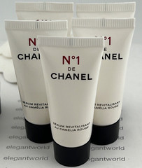 5 X CHANEL NO 1 DE CHANEL SERUM REVITALISANT 5ml .17fl oz SAMPLE TUBES, NEW