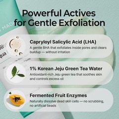 Green Tea Exfoliating Aqua Peel Gel – Pore Care, Gentle Facial Exfoliator, Vegan