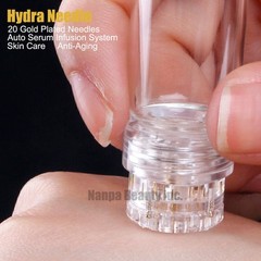 Hydra 20 Pins Derma Stamp With bottle Skin Therapy Auto Serum Infusion System