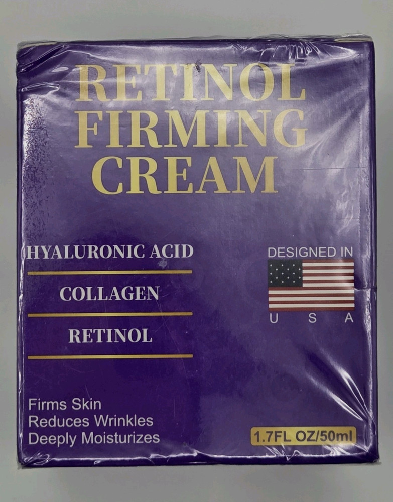 Retinol Firming Cream Hyaluronic Acid Collagen Vit E Aloe Face/Neck 1.7oz