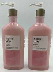 Bath & Body Inspire Love Rose & Vanilla Body Lotion 6.5 fl oz S/2 #914E1