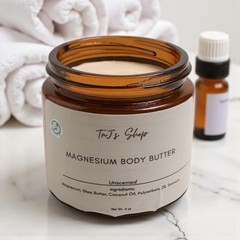 Magnesium Whipped Neuropathy Body Butter Sleep, Leg Cramp, Body Unscented 4oz