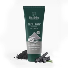 Nat Habit Kali Mitti Face Wash 100g | Charcoal Detox Cleanser Oily Dry Skin Men
