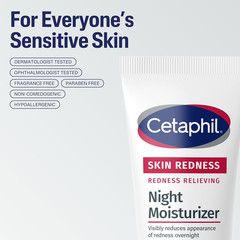 Cetaphil Redness Relieving Night Moisturizer Face Cream Sensitive 1.7 fl oz
