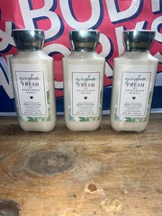 3 Bath & Body Works Bottles Gingham Fresh Body Lotion Cream 8 oz