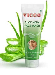 Vicco Aloe Vera Face Wash Soft Smooth & Healthy Skin Fights Pimples & Acne 150g