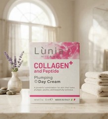 Lunia Milano Collagen & Peptide Plumping Day Cream 1.7 fl oz /50mL Made in Italy