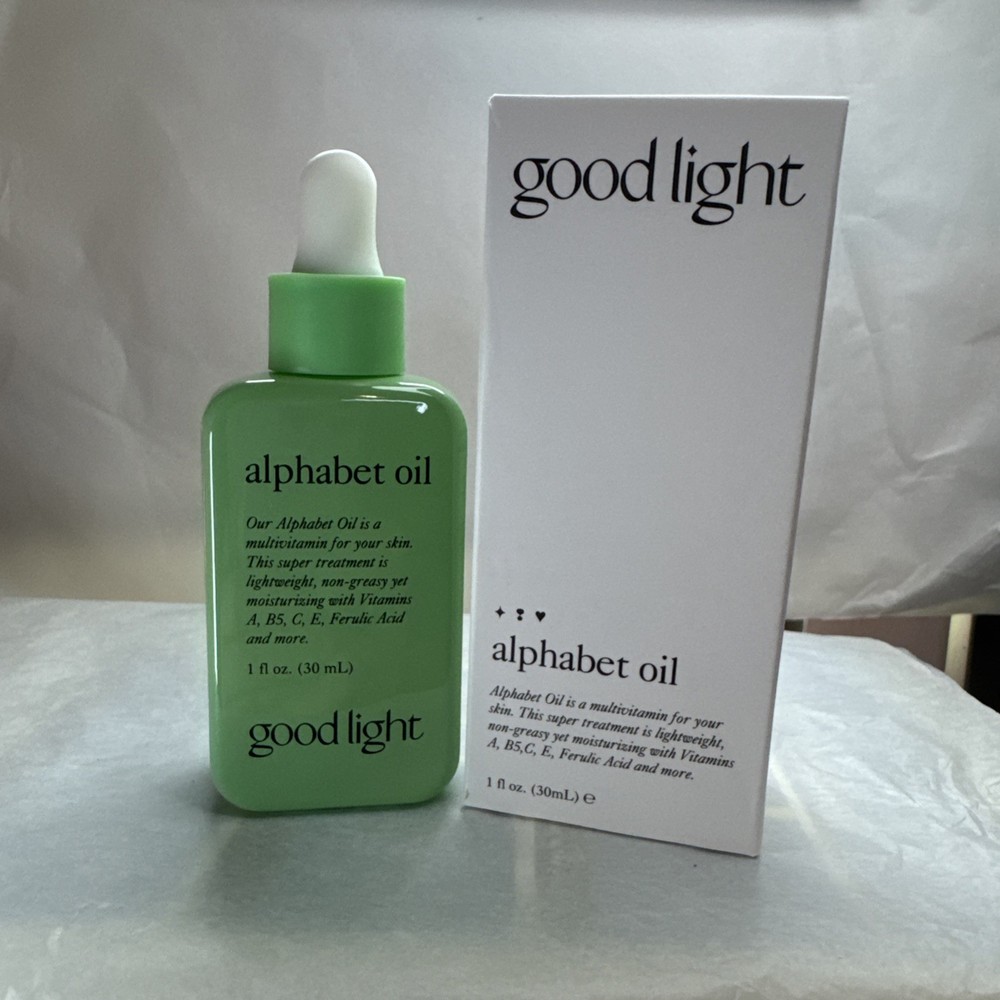 Good light Alphabet Oil Lightweight & Non-Greasy Multivitamin Face Oil 1 oz NIB