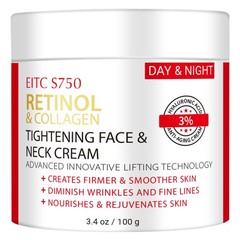 Retinol Cream for Face, Anti-Aging Neck 3.4 Fl Oz (Pack of 1), Red