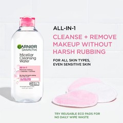 Garnier Micellar Cleansing Water, All-in-1 3.4 Fl Oz (Pack of 1), White
