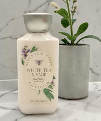 Bath & Body Works WHITE TEA & SAGE Body Lotion 8 fl oz Shea Butter Vitamin E