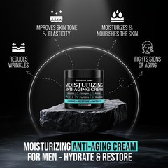 Mens Face Moisturizer Cream – Anti Aging & Wrinkle 4 Fl Oz (Pack of 1), White