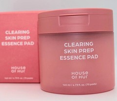 10-Pack-House of Hur Korean Toner Pads 70ct Clearing Skin Prep Essence Pads