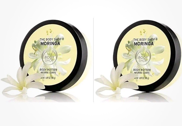 2 PACK NEW The Body Shop Moringa Body Butter. 50ml Each