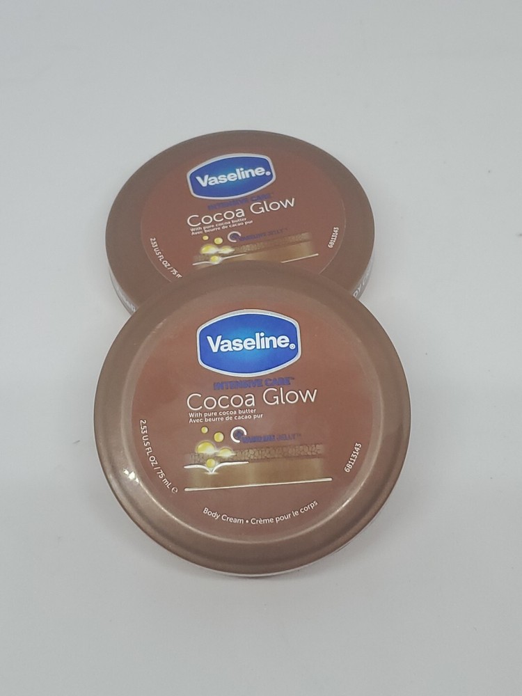 Vaseline Intensive Care Cocoa Glow Body Cream 2.5 FL Oz 2 Pak