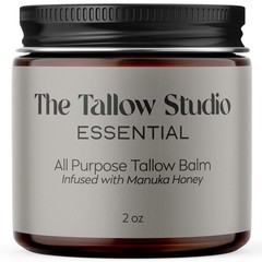 Versatile Tallow Balm 2oz with Manuka Honey: Perfect for Face, Body & Hands