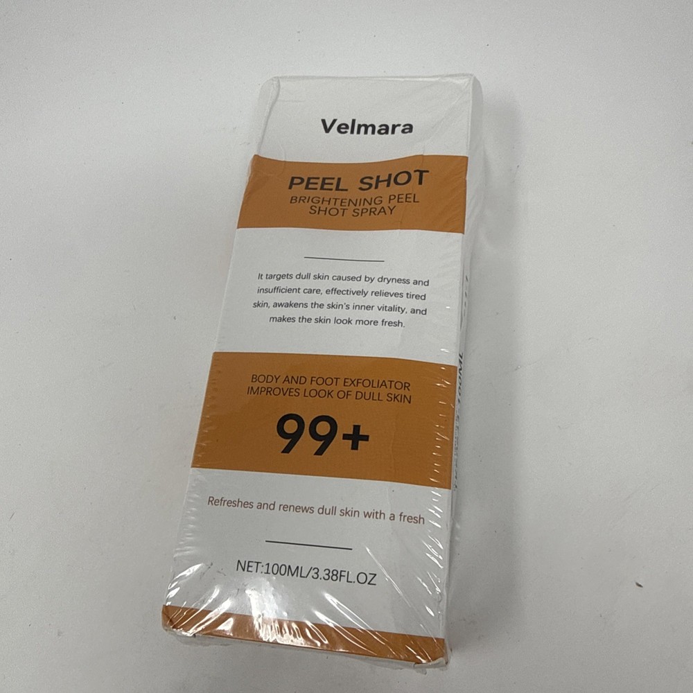 Peel Shot Brightening Spray Body Foot Exfoliator 100ml 3.38Oz New Sealed Velmara