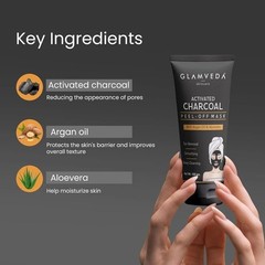 Glamveda Activated Charcoal Peel Off Mask For All Skin Types 100g
