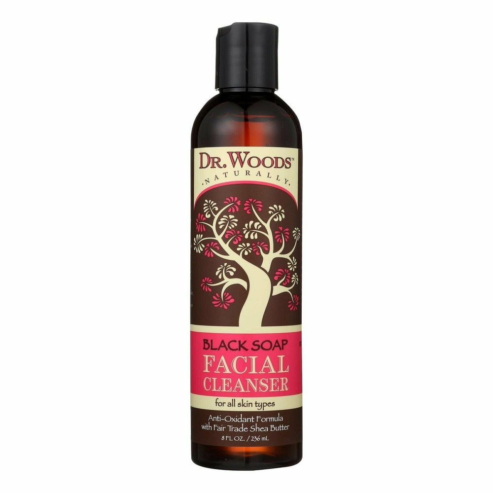 Dr. Woods Black Soap Facial Cleanser with Fair Trade Shea Butter 236mL 8 fl oz