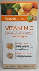 Natural Chemist Vitamin C Rejuvenating Facial Serum w/Collagen 1.69oz Sealed