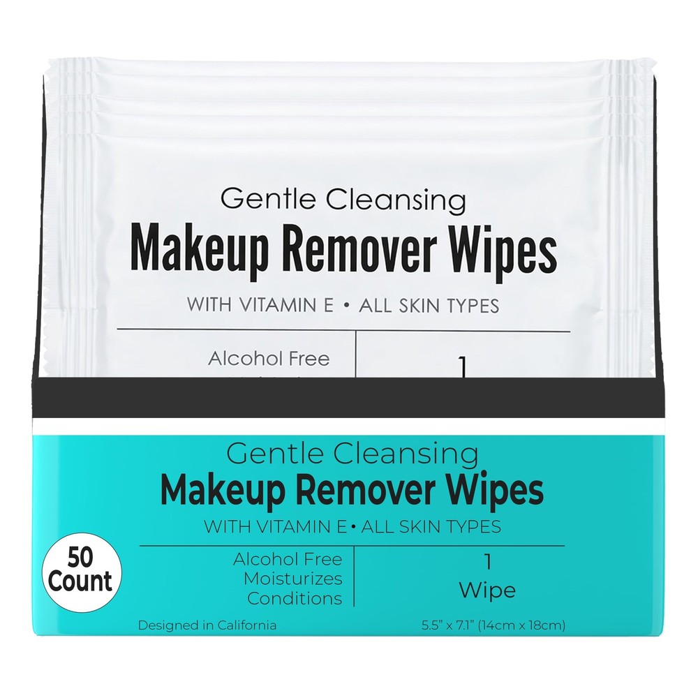 World Amenities – Makeup Remover Wipes – Alcohol Free – 50 Count (Pack of 1)