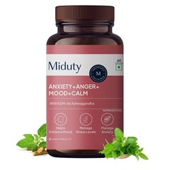 Miduty Anxiety Anger Mood Calm Supplement Helps in Happy Mood – 60N