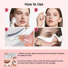 Red Light Therapy Glasses for Dark Circles, Puffiness & Wrinkles – Eye Massager